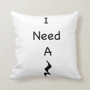Almofada Eu preciso um travesseiro decorativo 16" da músic