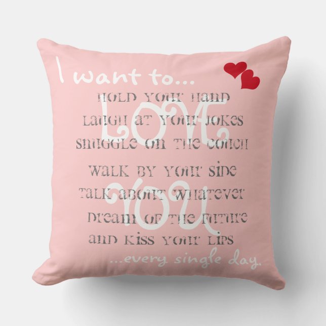 Almofada Eu quero... (Frente)