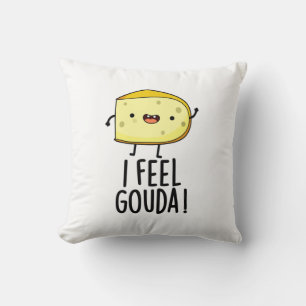 Almofada Eu Sinto Gouda Piada de Queijo Engraçada 