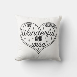 Almofada Eu sou digno de maravilha e sábio