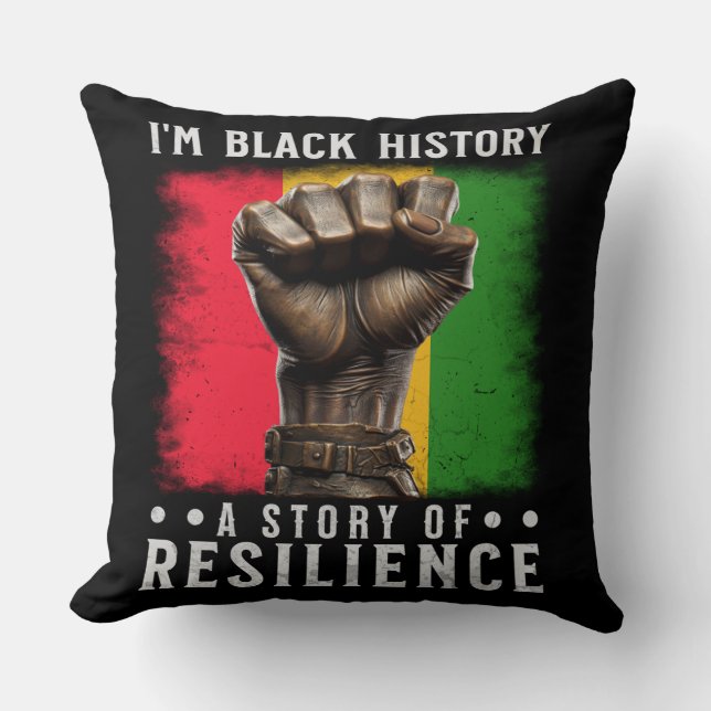 ALMOFADA EU SOU HISTÓRIA NEGRA (Frente)