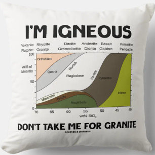 Almofada Eu sou Igneous Não me leve por Granite