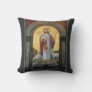 Almofada "EU SOU O BOM SHEPHERD" John 10:11 Arte Mosaica