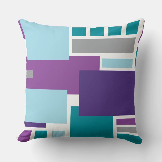 Almofada EU SOU travesseiro decorativo retro azul da (Frente)