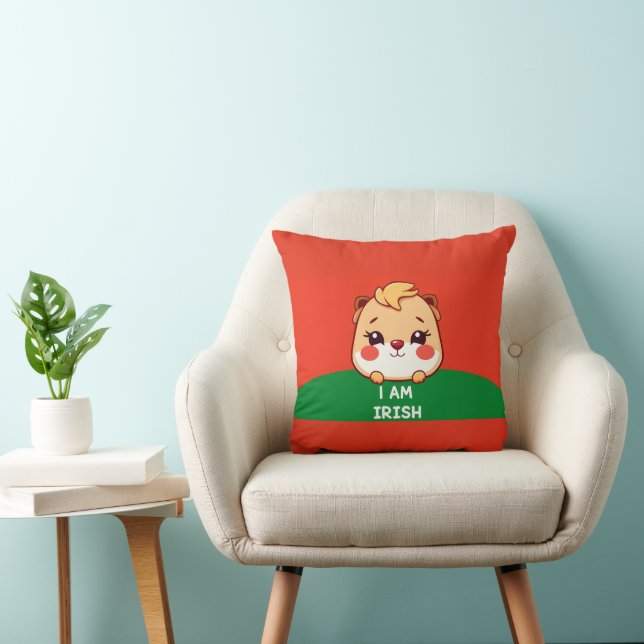 Almofada Eu sou um animal irlandês fofo (Cadeira)