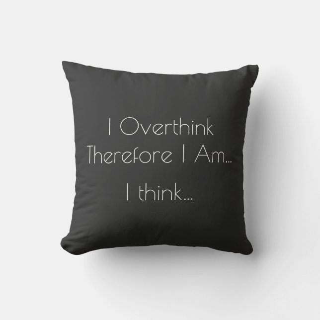 Almofada Eu Superanaliso Portanto Eu Sou - Descartes Engraç (Frente)