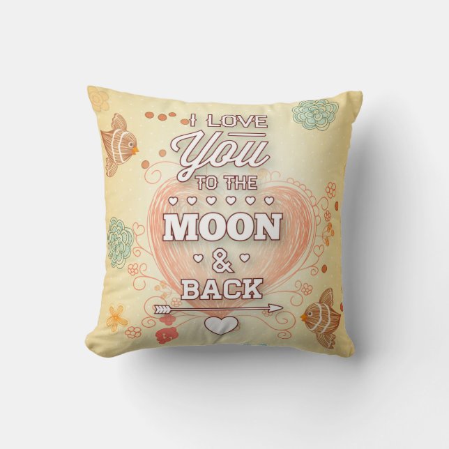 Almofada Eu Te Amo Até a Lua e de Volta (Frente)
