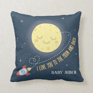 Almofada Eu Te Amo Até a Lua e de Volta Berçário Espacial d