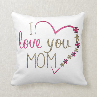 Almofada Eu Te Amo, Mãe Travesseiro decorativo