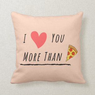Almofada Eu te amo mais que pizza