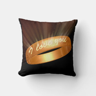 Almofada "Eu te amo" Ouro Ring