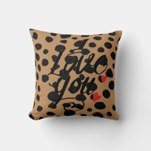 Almofada Eu Te Amo Travesseiro Decorativo De Impressão Leop