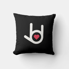 Almofada Eu Te Amo Travesseiro decorativo Negro