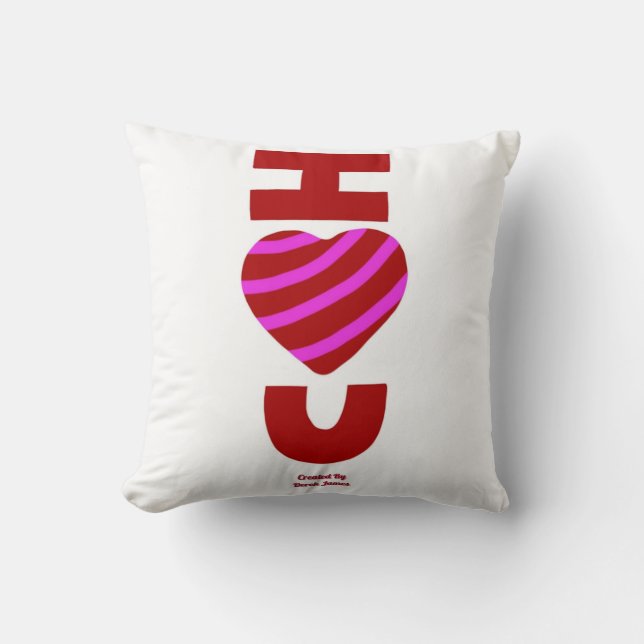 Almofada Eu Te Amo Travesseiro decorativo Quadrado (Frente)