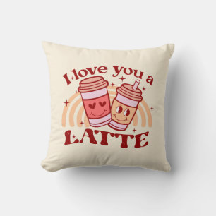 Almofada Eu Te Amo Um Latte Torneira de café