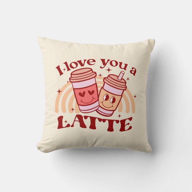 Almofada Eu Te Amo Um Latte | Torneira de café (Frente)