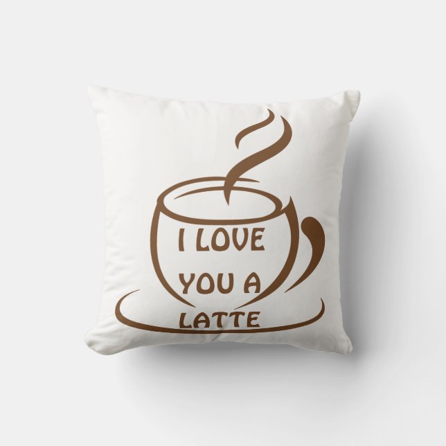 Almofada Eu te amo uma design engraçada romântica latente (Frente)