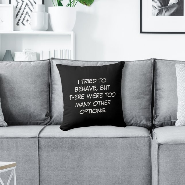 Almofada Eu Tentei Me Comportar (Criador carregado)