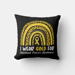 Almofada Eu Visto Dourado Para A Consciência Do Cancer Da I