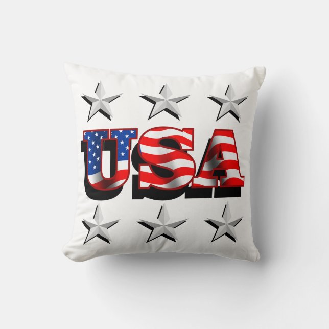 Almofada EUA 1 com travesseiro decorativo das estrelas (Frente)