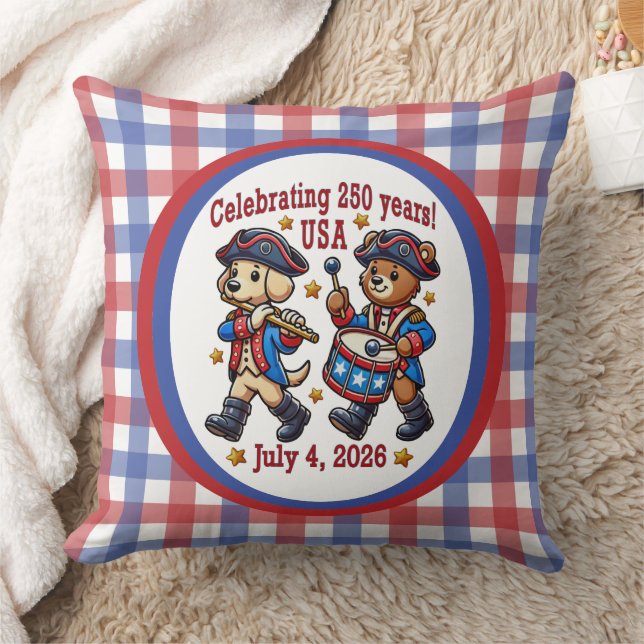 Almofada EUA 250º Aniversário de Souvenir - Patriótico (Cobertor)