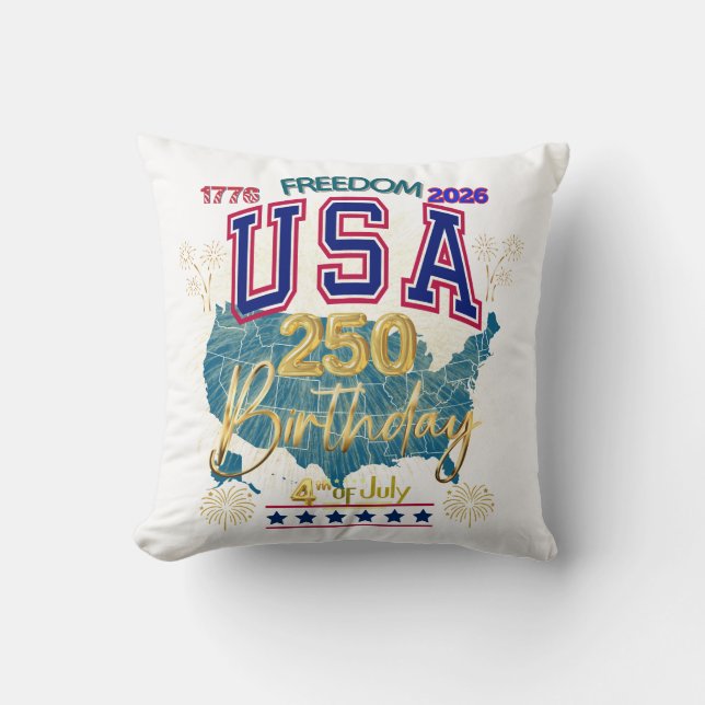 ALMOFADA EUA 250 ANOS DE LIBERDADE (Frente)