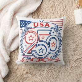 Almofada EUA 250 Design de Emblema de Aniversário Patriótic