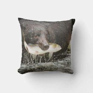 Almofada EUA, Alasca, Anan Creek. Close-Up de Urso Preto