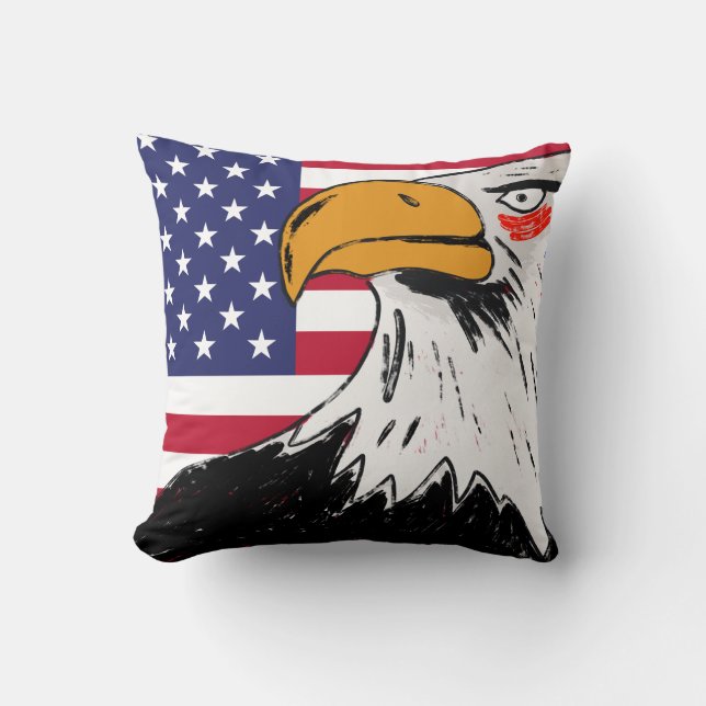 Almofada EUA Desenho de uma águia (Frente)