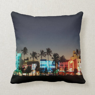 Almofada EUA, Flórida, Miami Beach, Ocean Drive, Art Deco