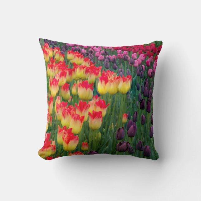 Almofada EUA, Washington. Tulipas em Flor 2 (Frente)