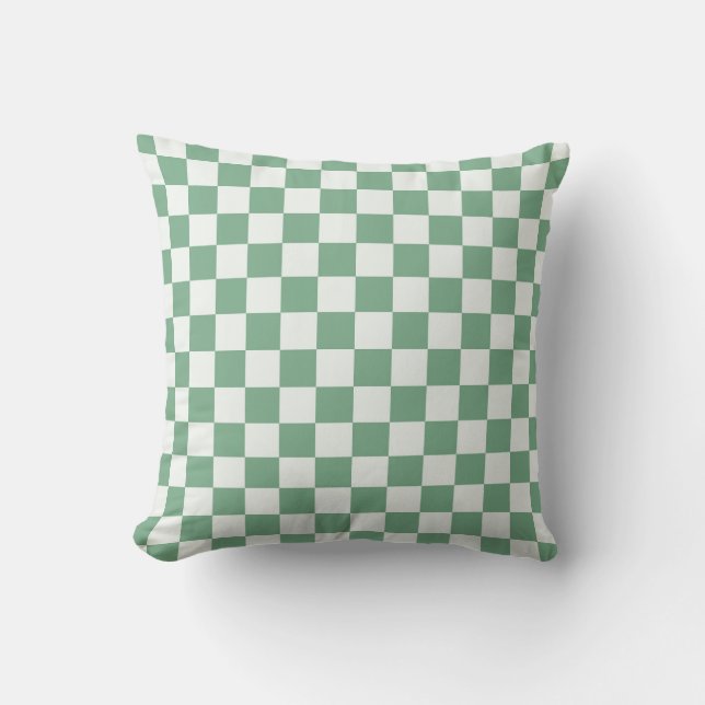 Almofada Eucalyptus mist checkerboard pattern (Frente)