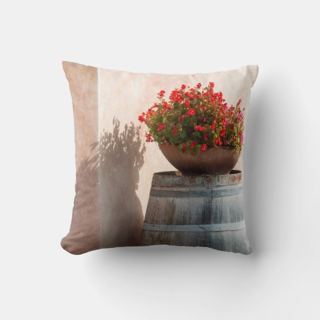 Almofada Europa, Itália, Toscana. Vaso de flor (Frente)