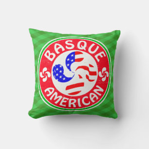 Almofada Euskara Lauburu Cruz Basco Americana