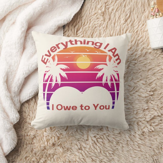 Almofada Everything I Am I Owe to You – Mother’s Day Retro  (Cobertor)