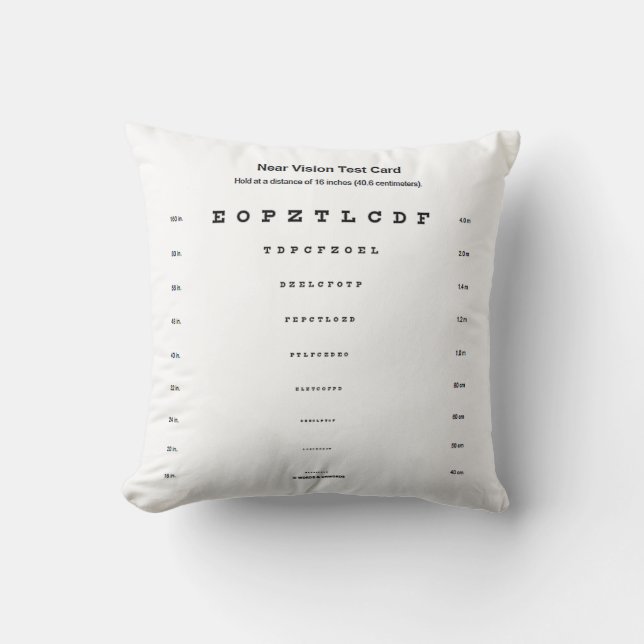 Almofada Exame de Acuidade Visual da Placa de Teste de Visã (Frente)