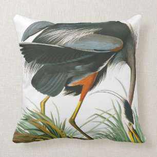 Almofada Excelente Blue Heron por John James Audubon