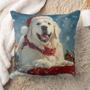 Almofada Excelente Pirenéus Cachorro de Lama Deixe-o nevar