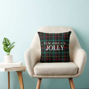Almofada Excelente Tartan Xadrez Camisetas Natal