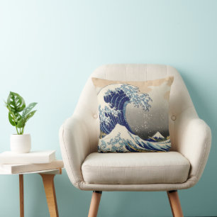 Almofada Excelente Wave Kanagawa - Pintura Japonesa