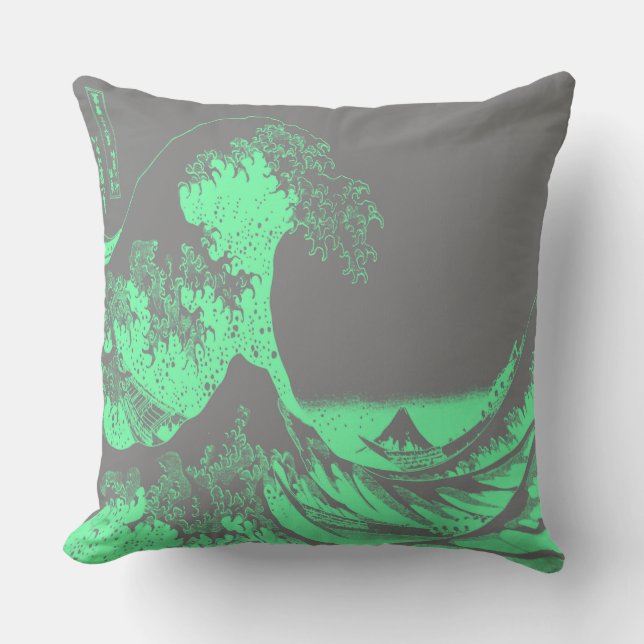 Almofada Excelente Wave Seafoam Green & Travesseiro (Frente)