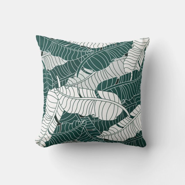 Almofada exemplo de design do padrão das folhas de fundo vi (Frente)