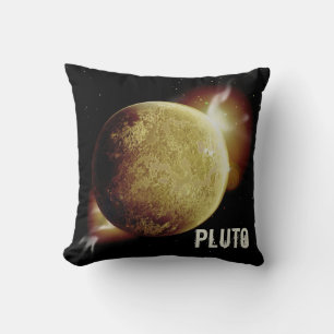 Almofada Exemplo de espaço universal Plutão amarelo plane