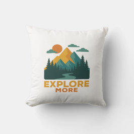 Almofada Explore mais - Retro Mountain & Forest Adventure