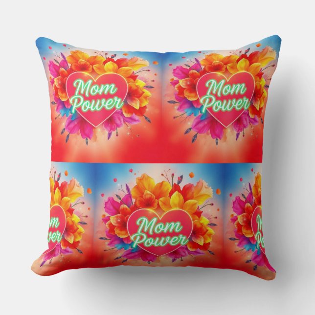 Almofada Explosão Cardíaca Vibrante da Mãe (Frente)