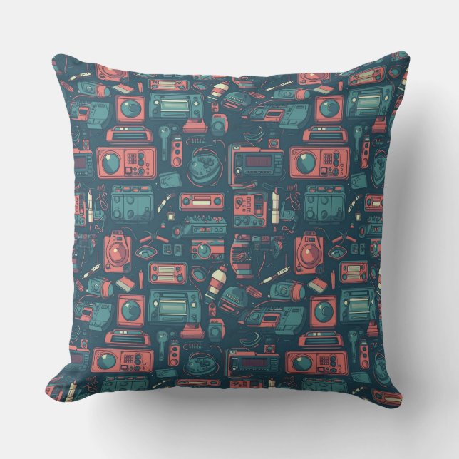Almofada Explosão do passado: tecnologia da anos 80 (Frente)