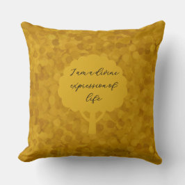 Almofada Expressão divina: Travesseiro decorativo Caramelo