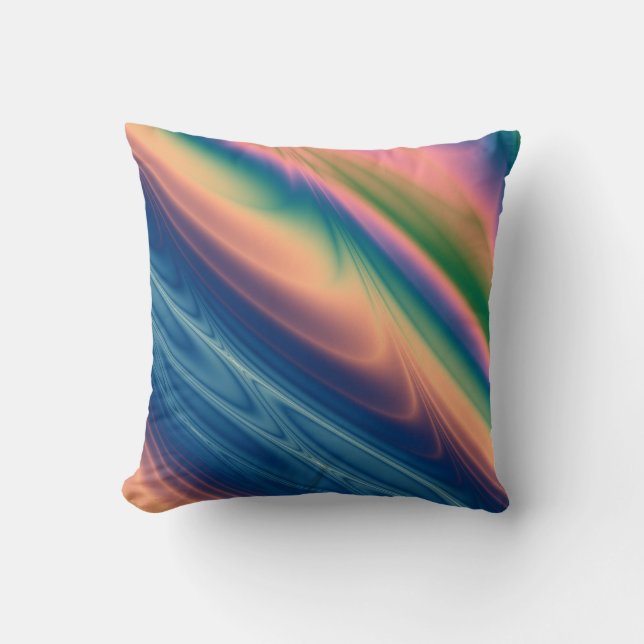 Almofada Expressão Fractal Rosa Dawn (Frente)