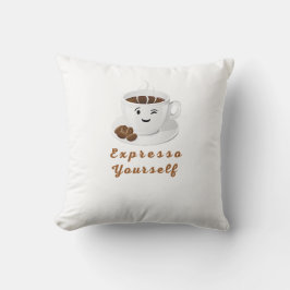 Almofada Expresso Yourself – Funny Smiling Coffee Tee