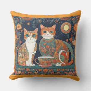 almofada externa de gatos de café
